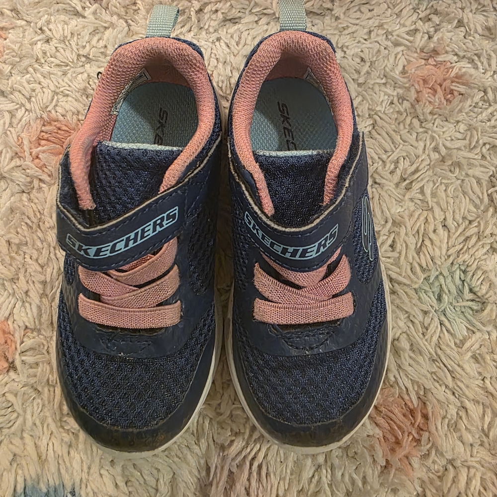Skechers Kids' Navy and Coral Sneakers